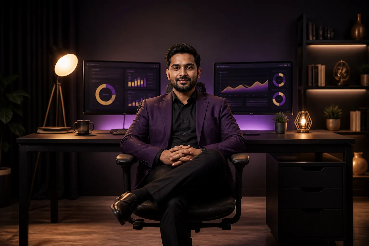 DM ECOSYSTEM founder working on a client digital setup